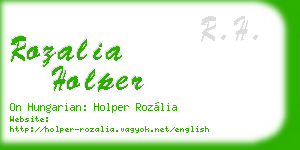 rozalia holper business card