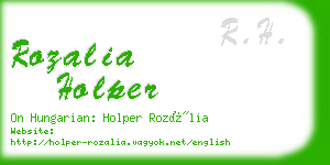 rozalia holper business card